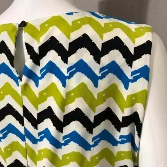 Calvin Klein Zig Zag Print Multicolored Sleeveless Knit Top Sz-Large - Picture 6 of 9